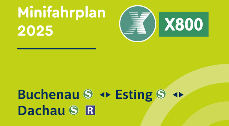 Fahrplanänderung der Linie X800